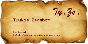 Tyukos Zsombor névjegykártya